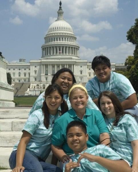 Ian Ramos at the Capitol with the 2007 Youth Tour group.