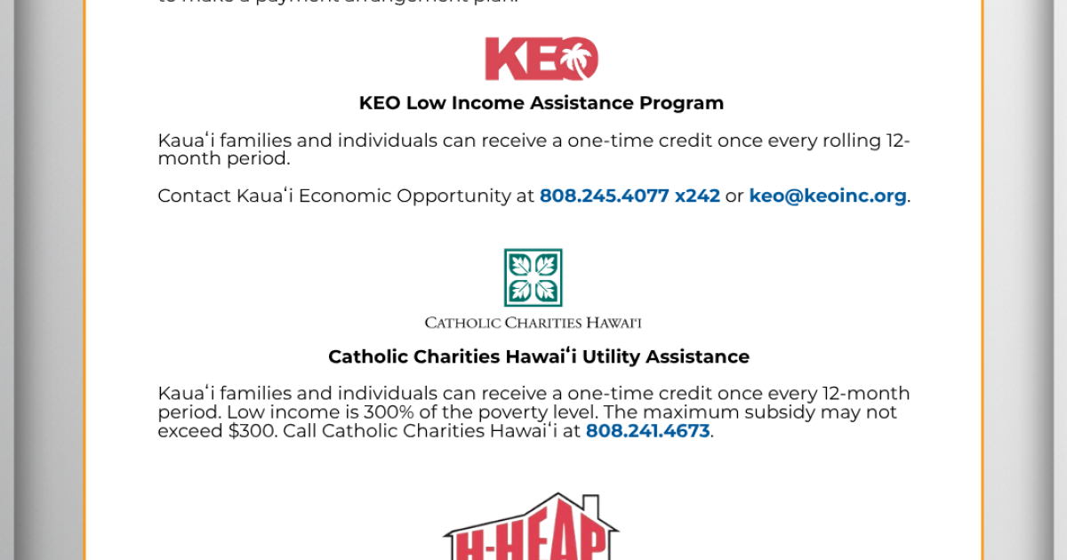 Payment Assistance options