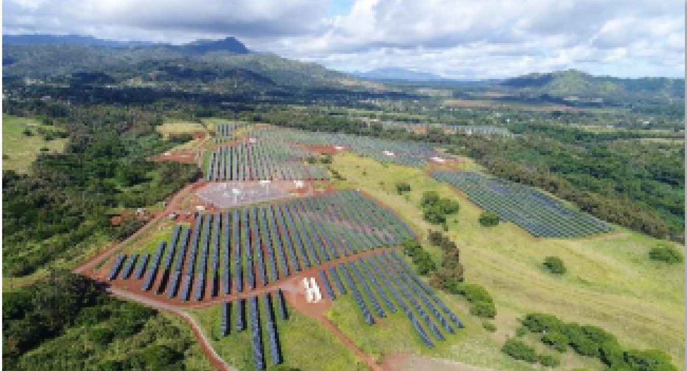 The AES Lāwaʻi solar-plus-storage project is one of three dispatchable solar facilities that current meet up to two-thirds of Kauaʻi’s peak evening demand.